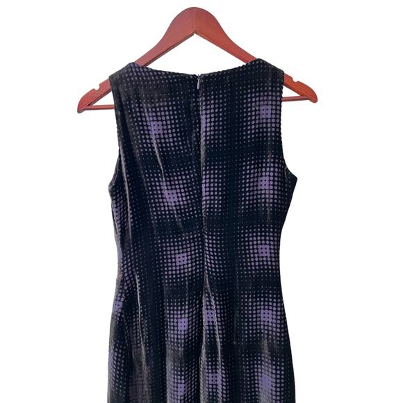 BCBGMAXAZRIA Sleeveless Sheath Dress Deep Purple Velvet 2 - Picture 4 of 6